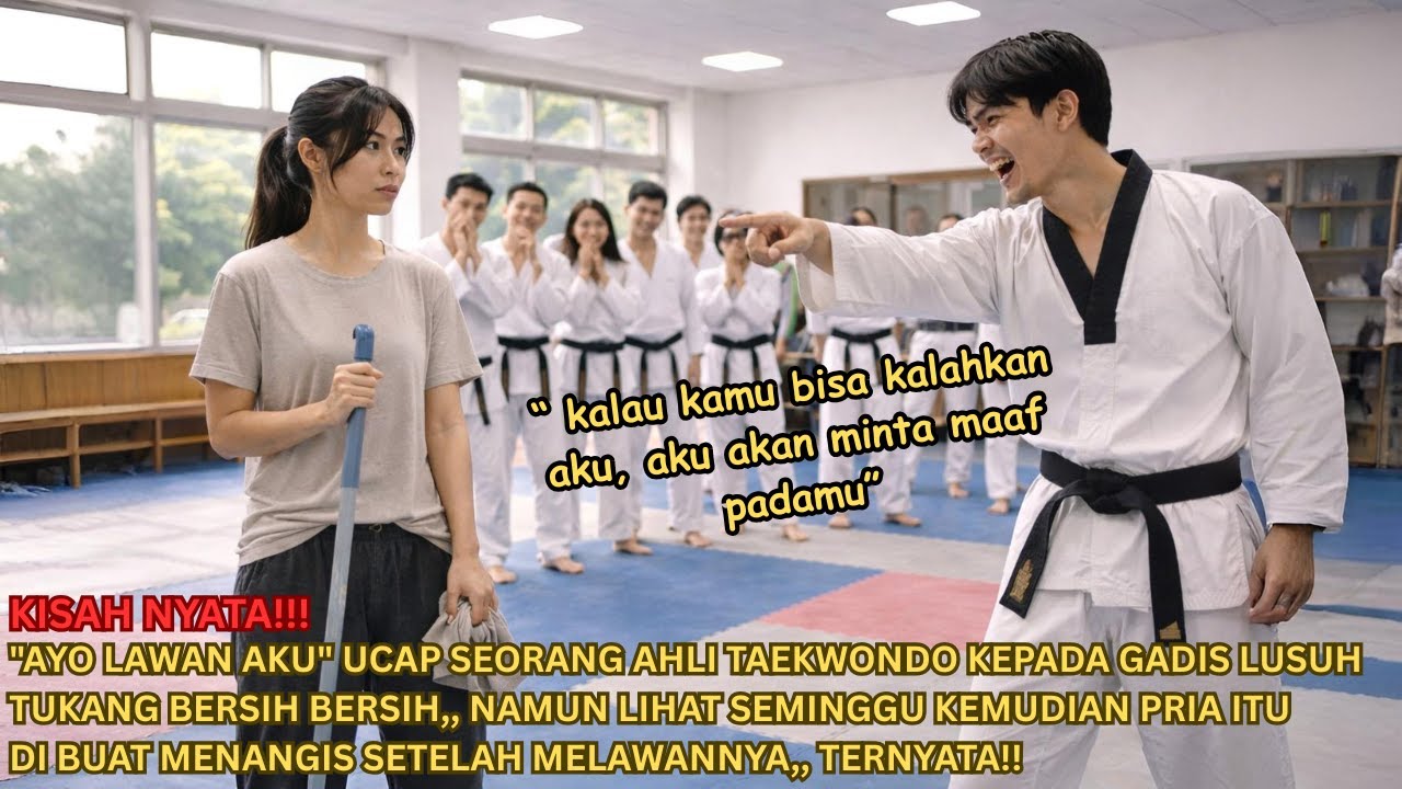 Juara Taekwondo Ini Menantang Gadis Pekerja Kebersihan, Seminggu Kemudian Gadis itu Buat Dia Tunduk