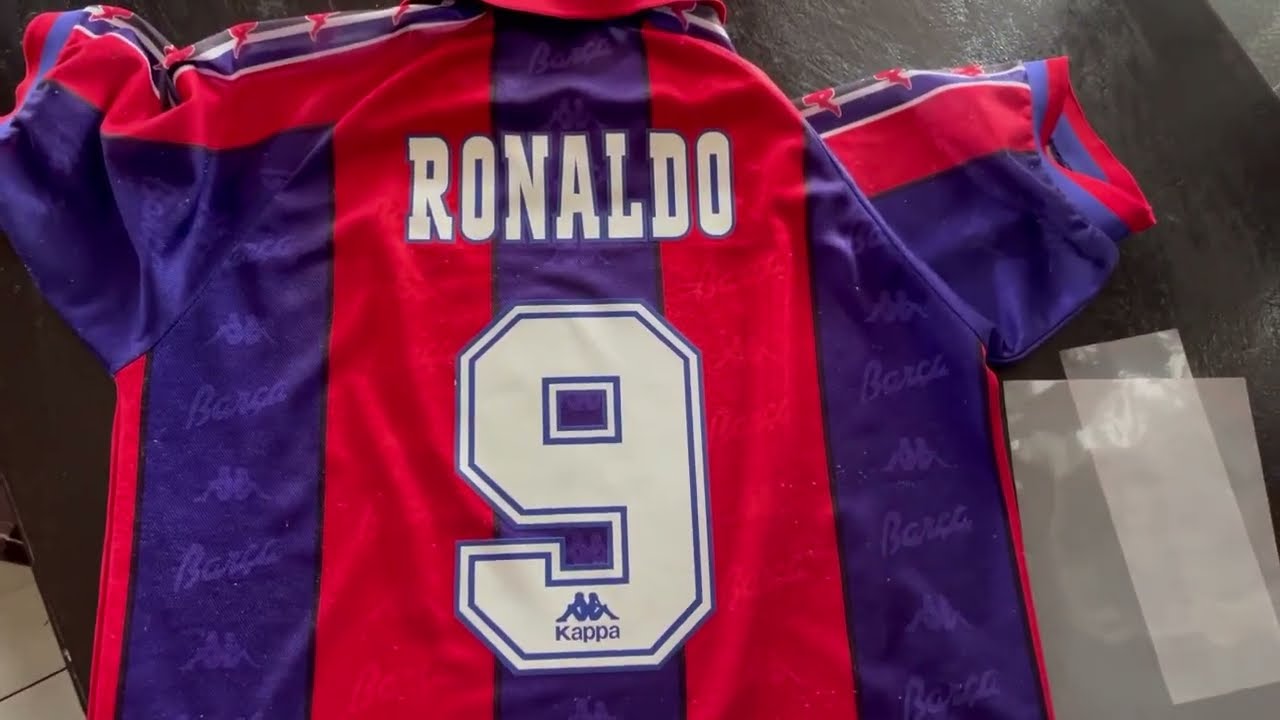 Ronaldo Nazario Barcelona Jersey 1996. Printing. Estampando camiseta! -  YouTube