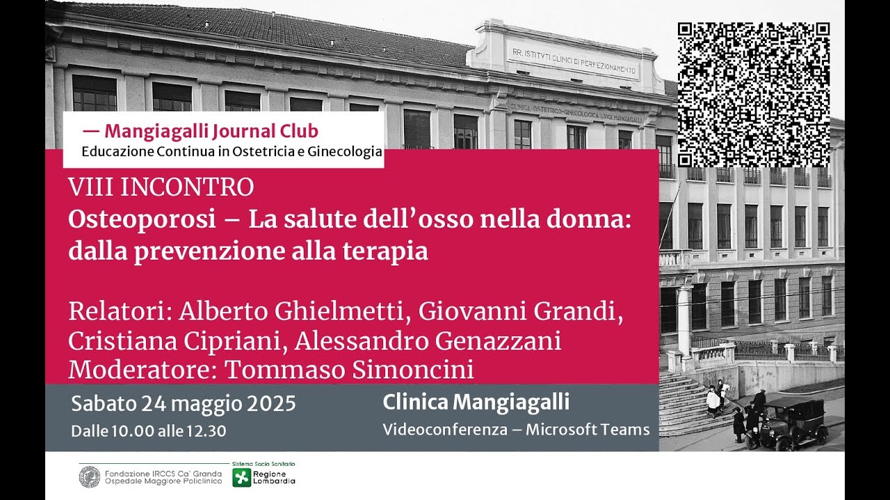 Osteoporosi – La salute dell’osso nella donna: dalla prevenzione alla terapia