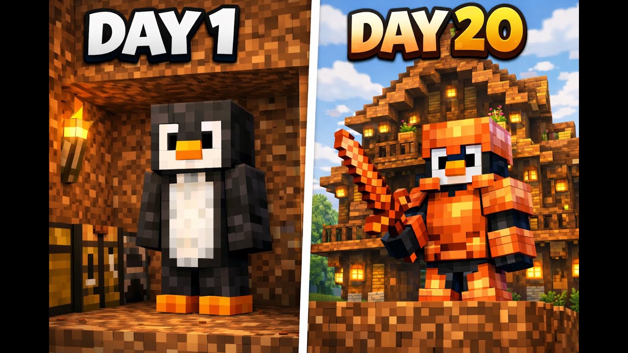 Minecraft days 1-20 ft