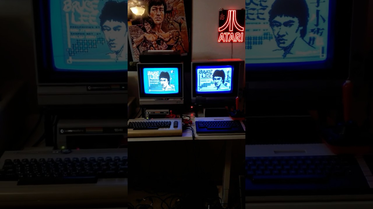 Retro Computing - Bruce Lee on the C64 and Atari 800XL #retrogaming #