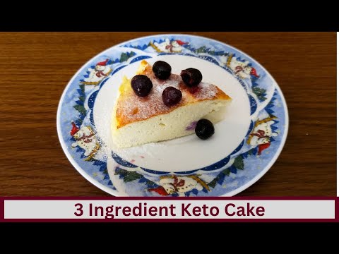 Easy 3 Ingredient Keto Cake (Nut Free and Gluten Free)