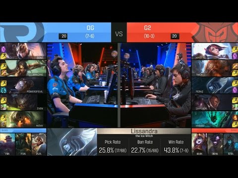 OG vs G2 Highlights - ORIGEN vs G2 ESPORTS - EU LCS Week 7 - SPRING 2016