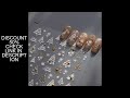 1Pcs Luxury Gold Christmas Nail Decorations Stickers Press on Nails 5D Laser Snowflake Christmas Tre