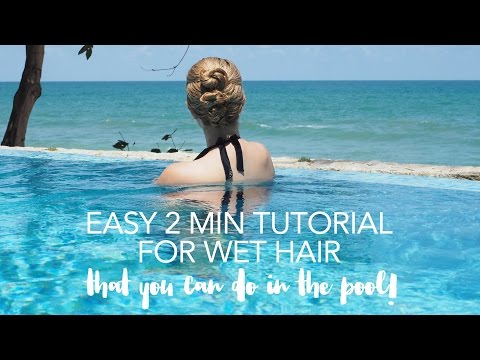 2 min hairstyle tutorial for wet hair