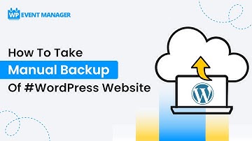 How To Take Manual Backup Of #WordPress Website