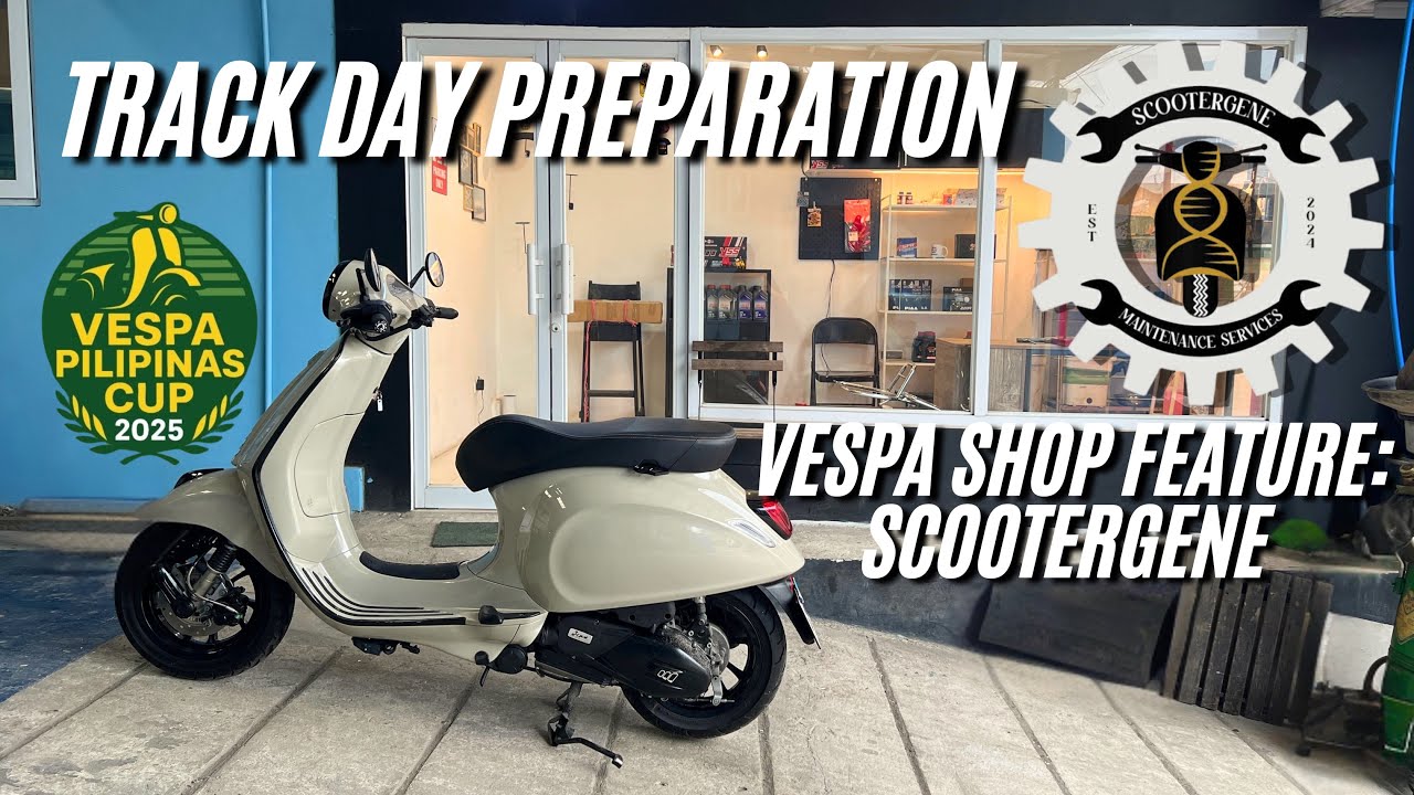 Vespa maintenance in preparation for the Vespa Pilipinas Cup 2025. Vespa shop feature: ScooterGene 