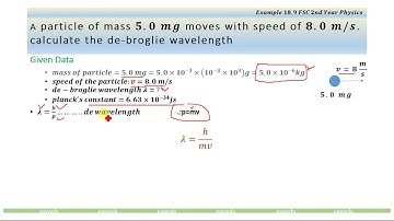 how to Calculate the de Broglie wavelength of a particle moving with speed