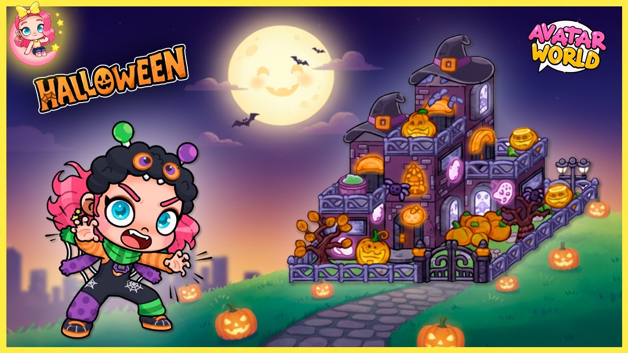 🏰🎃 Je construis un Manoir Hanté 100% GRATUIT pour Halloween ! | Avatar World 🌙✨