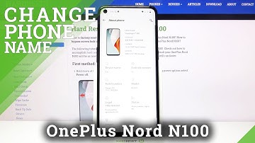 How to Change Name of OnePlus Nord N100 – Rename Option