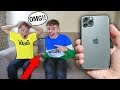 Surprising Little Brother with NEW iPhone 11 Pro *EMOTIONAL*
