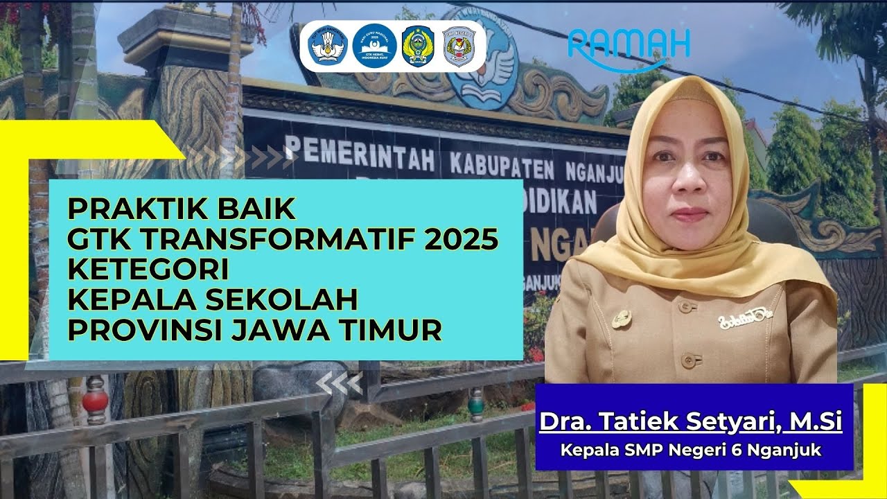 APRESIASI GTK KEPALA SEKOLAH TRANSFORMATIF PROVINSI JAWA TIMUR (SMP NEGERI 6 NGANJUK)