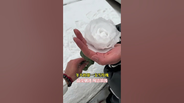 冬天的第一朵雪玫瑰，纯粹浪漫 #冬天 #手工 #浪漫