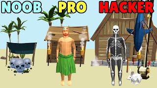 NOOB vs PRO vs HACKER in Survival Master 3D screenshot 1