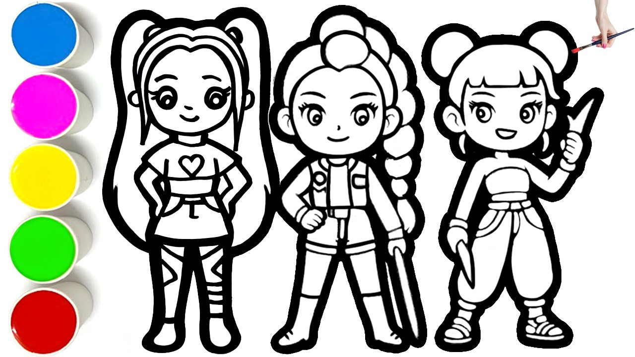 Как нарисовать Миру, Зои и Руми из K-pop Demon Hunters в стиле Teen | Простой пошаговый урок