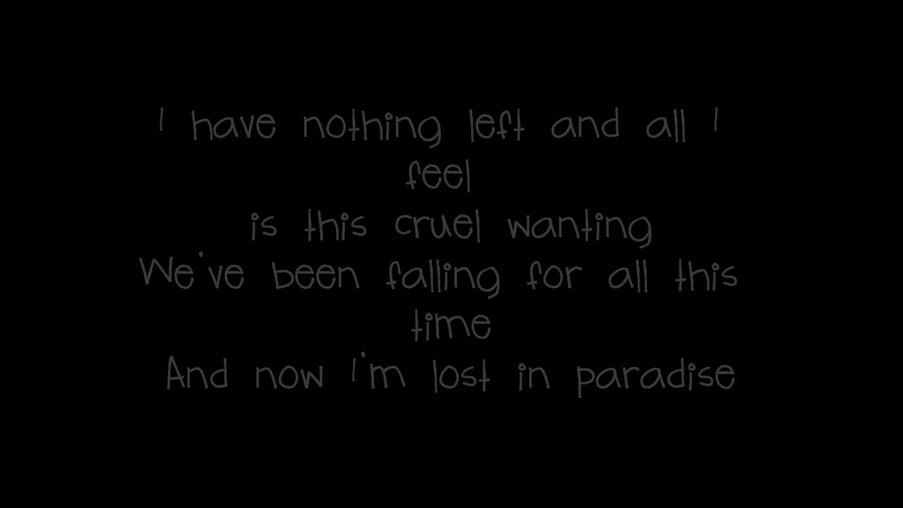 EvanescenceLost In Paradise lyrics (Full song) YouTube EvanescenceLost In Paradise lyrics (Full song) YouTube