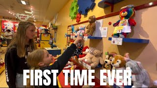 WE SURPRISE OUR GIRLS WITH A FIRST EVER TRIP TO BUILD A BEAR | KIDS SUMMER CLOTHING SHOPPING