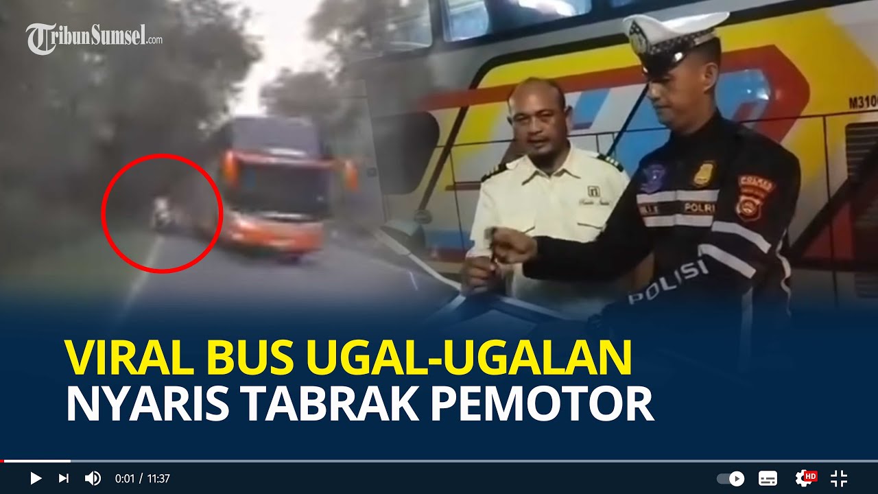 Viral Bus Rosalia Indah Ugal-ugalan Potong Kendaran Lain, Nyaris Tabrak Pemotor, Begini Nasibnya