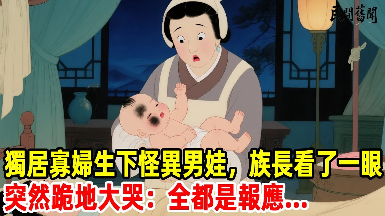 獨居寡婦生下怪異男娃，族長看了一眼突然跪地大哭：全都是報應...#民間舊聞#民間故事 #懸疑 #原創 #故事分享