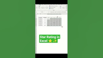 How to create STAR✨ Ratings in Excel.