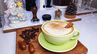 How to make apple cider latte at home | cozy drinks to warm you up😍#drinkland#latte#winterdrink