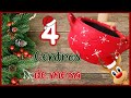 4 ELEGANTES CENTROS DE MESA NAVIDEÑOS - Decoraciones de Navidad - Christmas crafts for the table