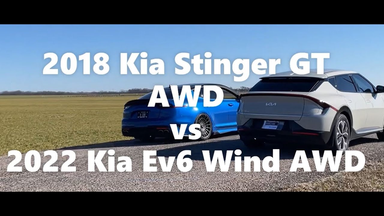 Kia EV6 vs Kia Stinger GT "drag race": A quick test to find out which AWD is faster