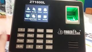 Cara tarik data mesin absensi FINGERPLUS zt1600 L