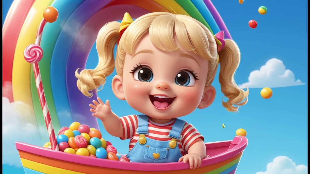 Row Row Row Your Candy Boat 🍬🎶 | Fun Nursery Rhyme & Learning Song for Toddlers