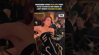 Download Lagu #watch | Remember when Dua Lipa tried to sit down in her dress at last year's Golden Globes MP3