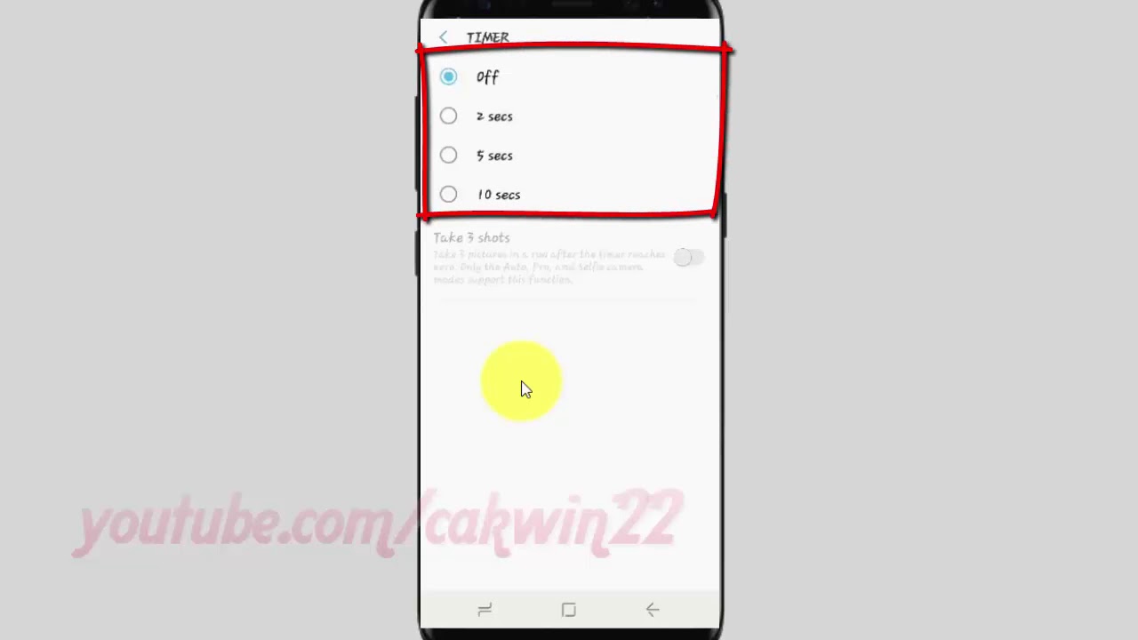Samsung Galaxy S9 : How to set timer in Front Camera - YouTube