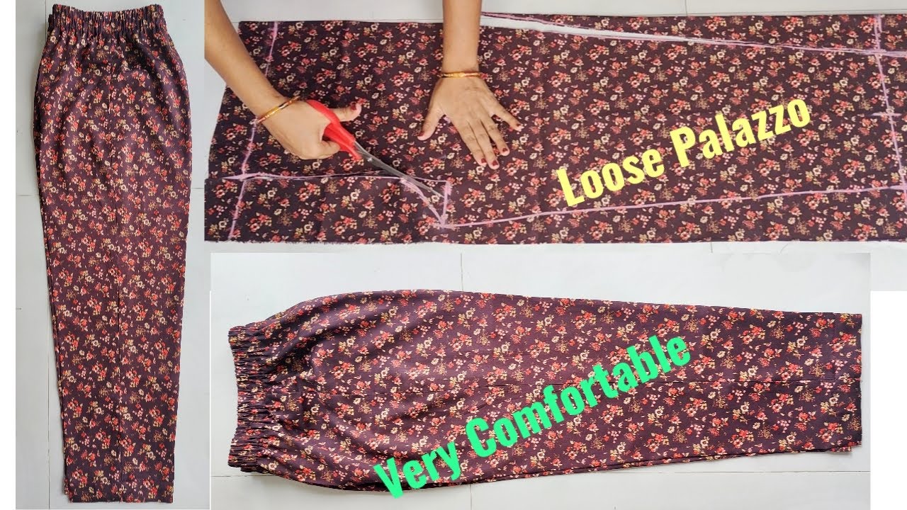 Раскрой и пошив брюк-палаццо свободного кроя | Раскрой и пошив брюк-палаццо