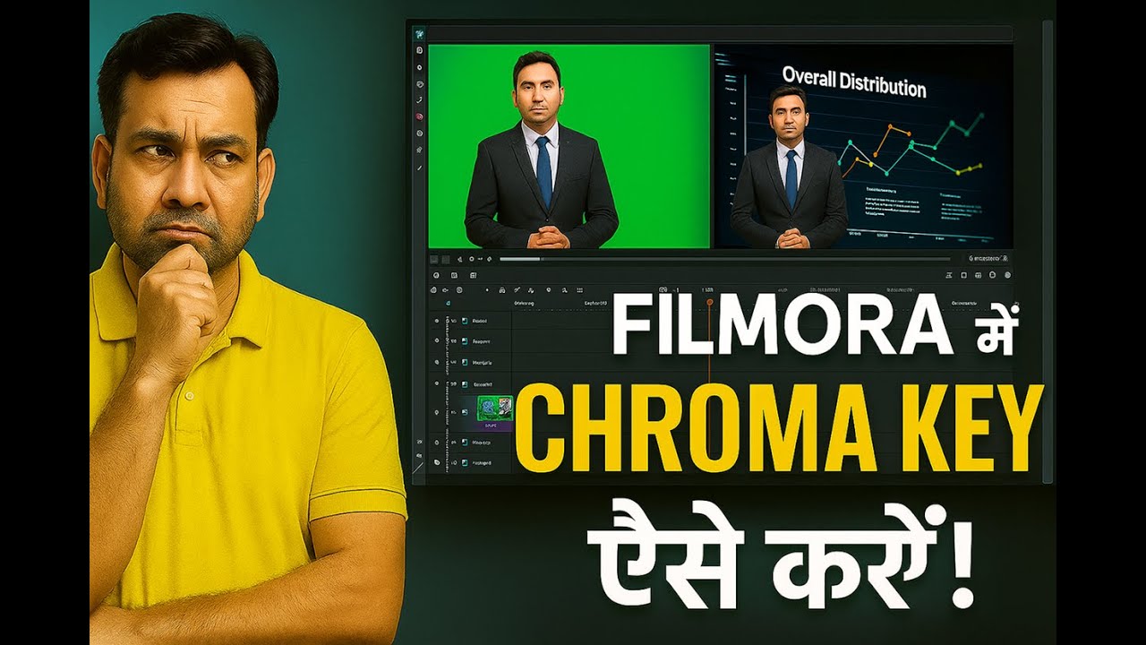 How to Remove Green Screen Using Chroma Key in Filmora | How to Add Subscribe Button  Using Filmora