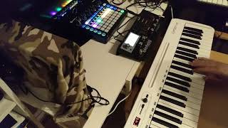 Novation circuit and Waldorf Blofeld. Chillout.