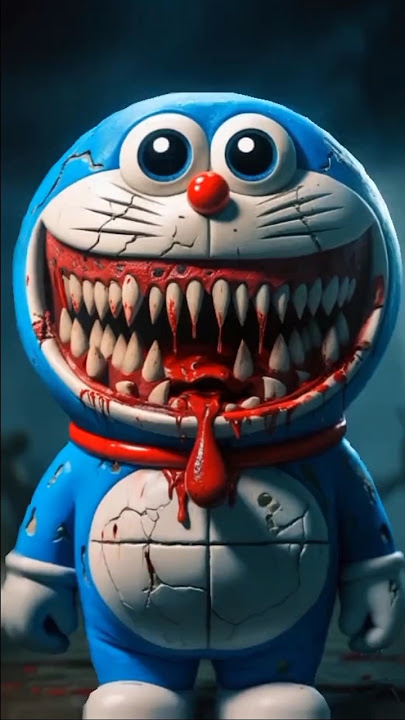 Horror version of DOREMON characters #scary #horror #bhoot #doremon #cartoon  #horrormusic #aahat