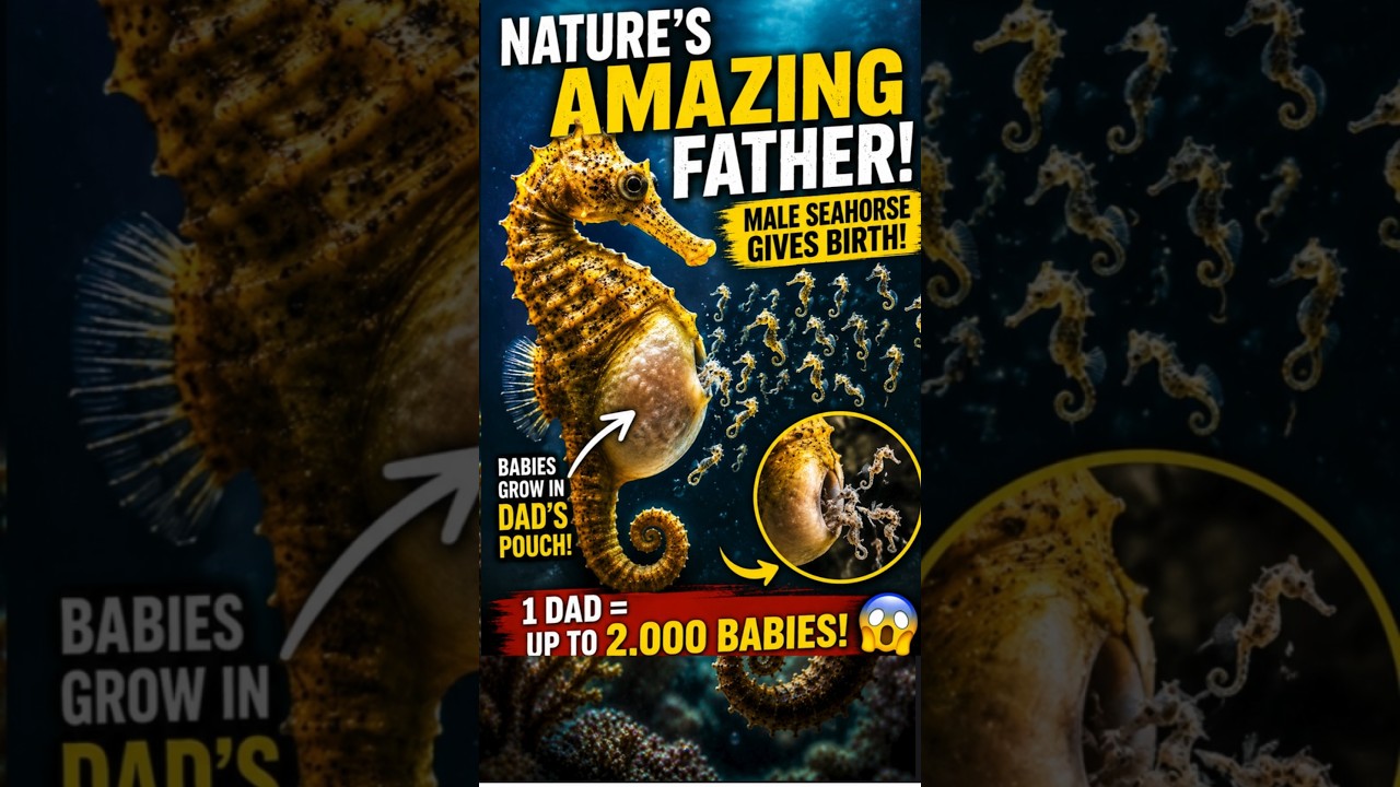 The Only Male Animal That Gives Birth! 🐠 Seahorse Facts
