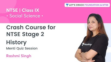 Crash Course - NTSE Stage 2 : History | Menti Quiz | Social Science | Rashmi Singh
