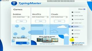 How to play games typing master 11|| bubbles game || in windows 10 screenshot 3