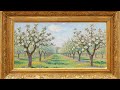 Spring Orchard in Bloom | Gold Framed 4K Art Screensaver | Impressionist TV Wallpaper