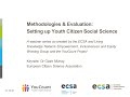 Methodologies & Evaluation: Setting up Youth Citizen Social Science