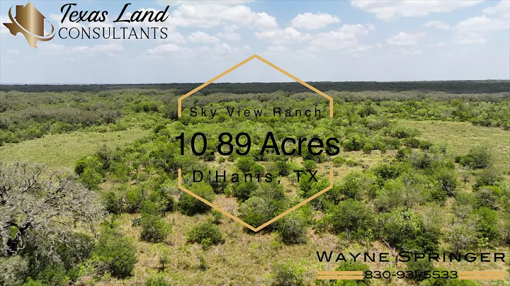 10.89 Acres Lot 5 Sky View Ranch In D'Hanis, TX For Sale !!!   $179,000