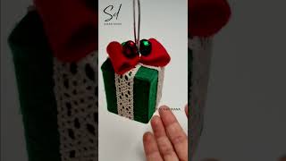 Download Lagu Christmas Gift Box 🎁 with Felt \u0026 Toilet Paper Roll | Green Gift with Lace, Red Bow \u0026 Bells DIY 🎄 MP3