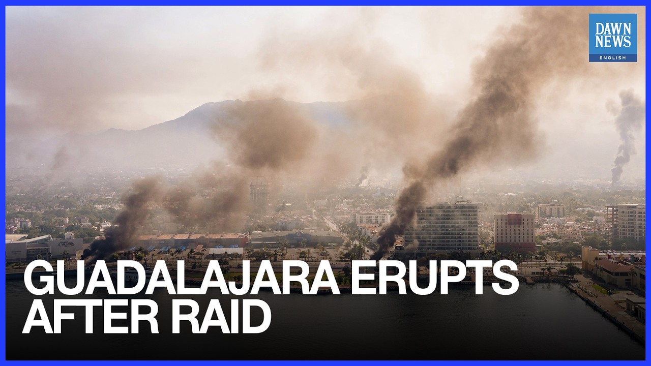 Drone Footage Shows Burning Vehicles, Roadblocks After Cartel Raid | Dawn News English