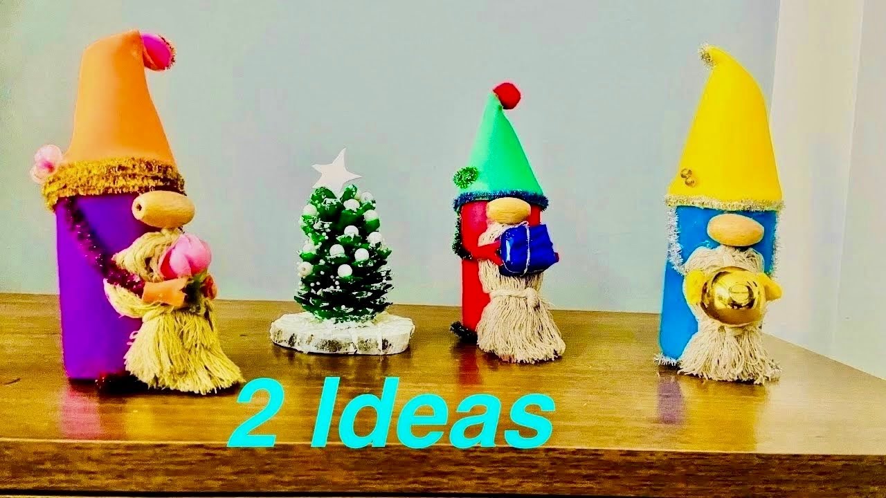 KOZALAKTAN ÇAM AĞACI ve TUVALET KAĞIDI RULOSUNDAN ŞANS CÜCESİ / HOW TO MAKE EASY GNOMES & PINE TREE?