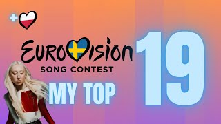 EUROVISION 2024 | MY TOP 19 (+POLAND)