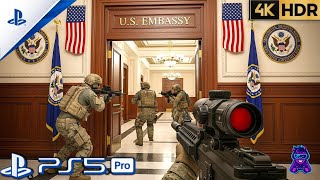 [PS5] U.S EMBASSY UNDER SIEGE) | ULTRA REALISTIC GAMEPLAY [4K-HDR] #callofduty 