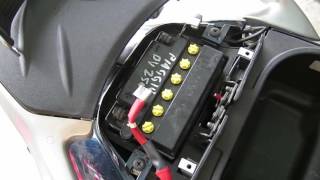 Piaggio BV 250 Scooter Battery Replacement How To - YouTube