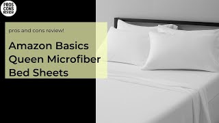 Amazon Basics Queen Microfiber Bed Sheets Pros & Cons Review
