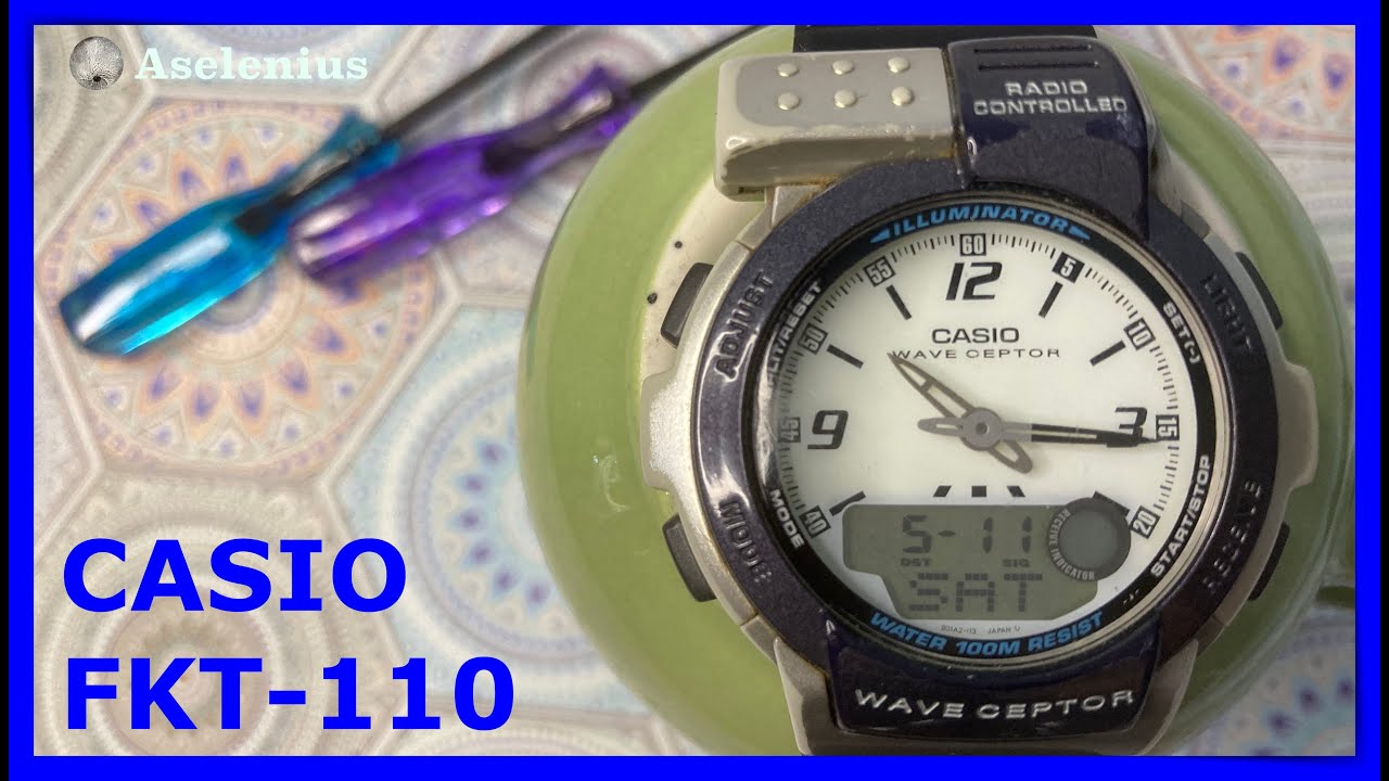 Casio Radio Controlled Clock FKT-110 2nd waveceptor - YouTube