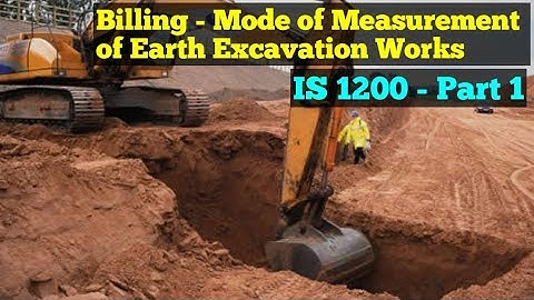 IS 1200 Part 1 - Mode of Measurement of Earth Work